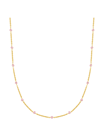 Glanzstücke München Kette aus Sterling Silber mit Kunzit in gelbgold