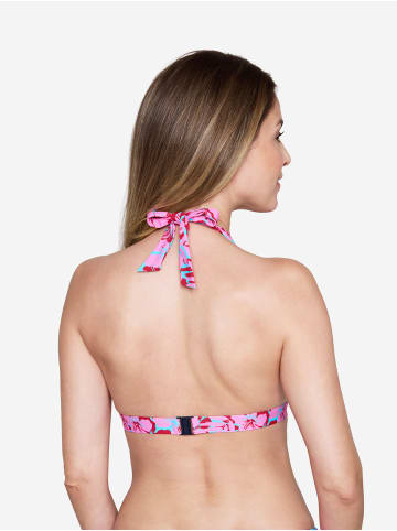 Joop! Jeans Bügel-Bikini-Top Hibiskus in Pink AOP