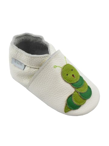 Basrakids Baby Krabbelschuhe aus Leder, weiche Lauflernschuhe mit rutschfester Sohle 