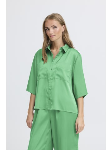 ICHI Hemd kurzarm IHNIMA Regular fit in Pine Green