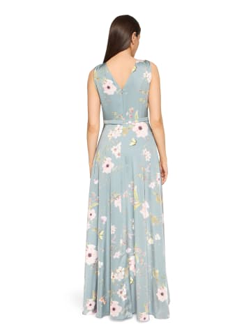 Vera Mont Abendkleid mit Blumenprint in Stone/Rosé