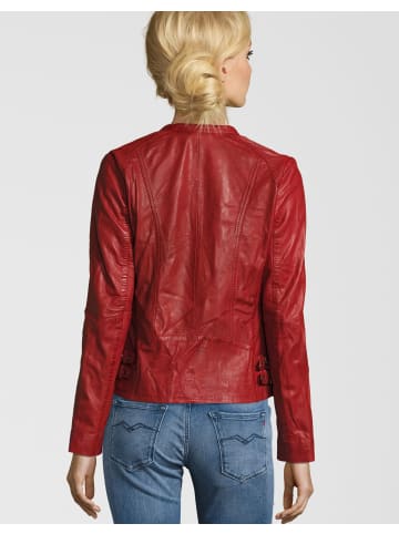 7eleven Lederjacke EMMI in red