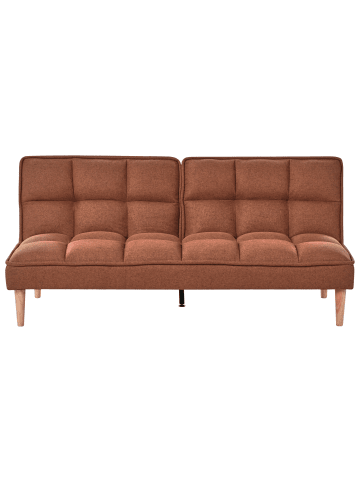 Beliani 3-Sitzer Sofa SILJAN in Braun - (W) 177 x (H) 80 x (L) 80 cm