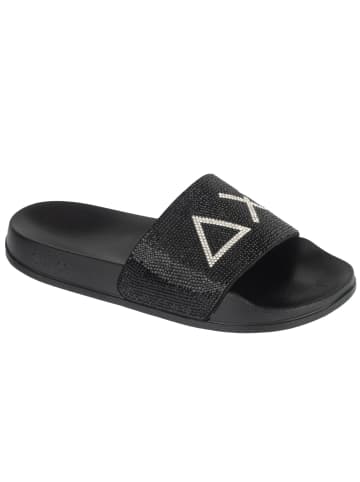 Sun68 SUN68 Slippers Strass Logo in Schwarz