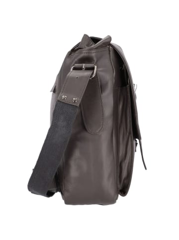 Pride and Soul Neo Messenger Tasche Leder 33 cm Laptopfach in dunkelbraun
