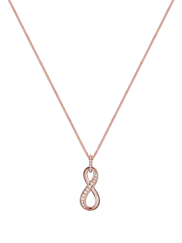 Elli Halskette 925 Sterling Silber Infinity in Rosegold