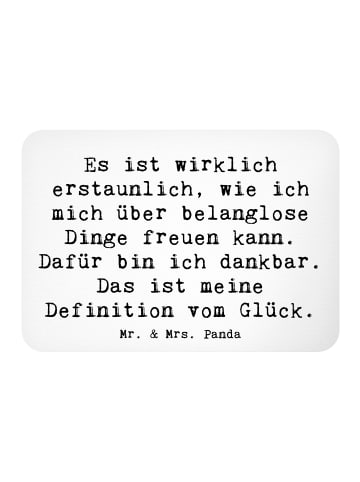 Mr. & Mrs. Panda Kühlschrankmagnet Spruch Dankbarkeit für kleine... in Weiß