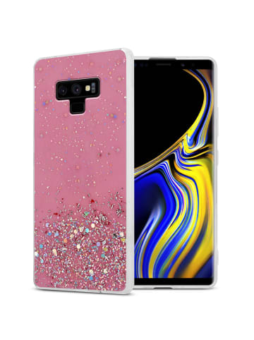 cadorabo Hülle für Samsung Galaxy NOTE 9 Glitter in Rosa mit Glitter