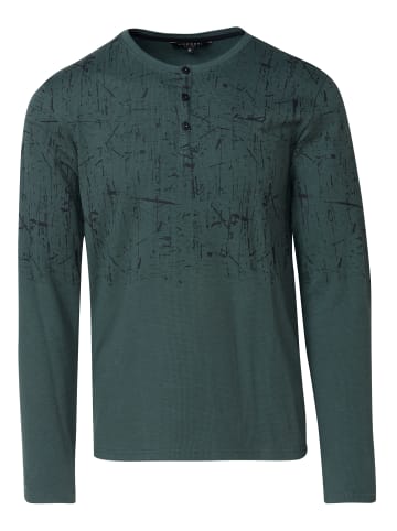 KOROSHI Langarm-t-shirt in DUNKELGRÃœN