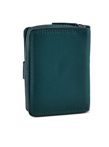 Greenburry Spongy Geldbörse Leder 9 cm in petrol