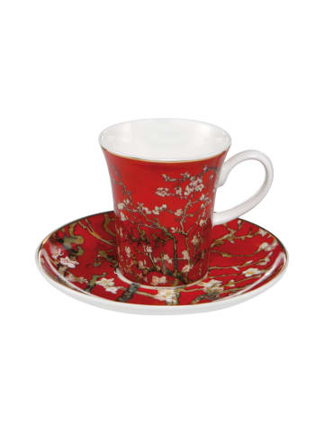 Goebel Espressotasse " Vincent van Gogh - Mandelbaum rot " in Rot