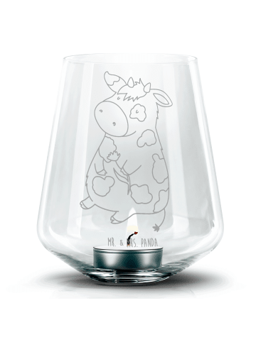 Mr. & Mrs. Panda Windlicht Kuh ohne Spruch in Transparent