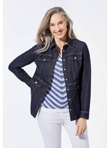 GOLDNER Jeansjacke mit sportlichen Details in marine