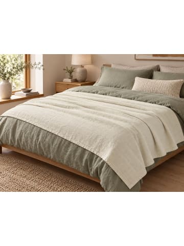 Beliani Tagesdecke MARAKA in Beige - (W) 200 x (H) 1 x (L) 220 cm