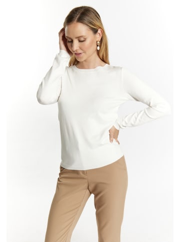 usha BLACK LABEL Damen Strickpullover in Wollweiss