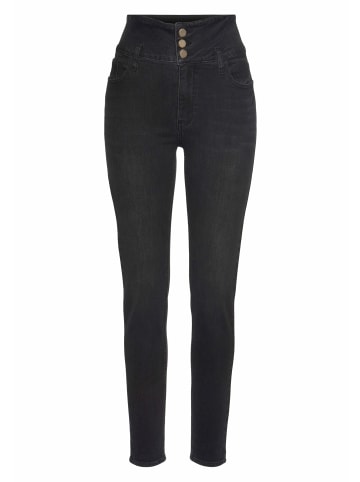 LASCANA High-waist-Jeans in black-washed