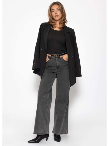 SASSYCLASSY Tank Top mit Ausschnitt in Schwarz