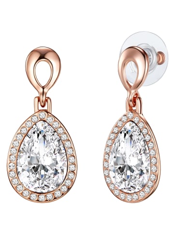 Lulu & Jane Ohrhänger Metall-Legierung Glas in roségold