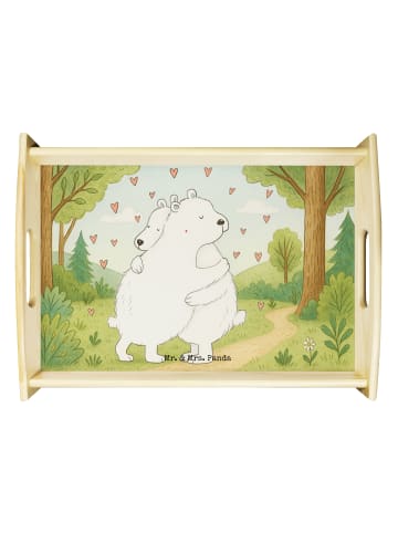 Mr. & Mrs. Panda Tablett Eisbär Umarmen Design ohne Spruch in Weiß