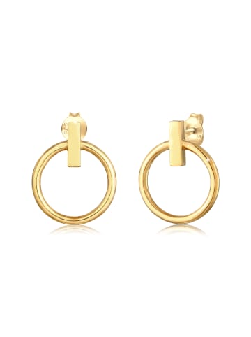 Elli Ohrringe 925 Sterling Silber Geo, Kreis in Gold
