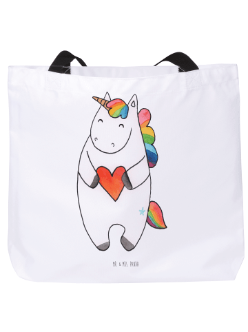 Mr. & Mrs. Panda Schultasche Einhorn Herz ohne Spruch in Weiß