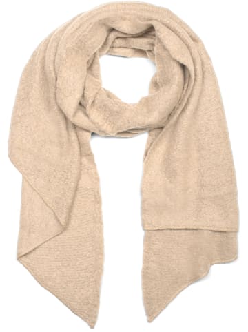 styleBREAKER Asymmetrischer unifarbener Web Schal in Khaki
