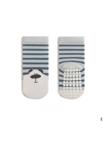 MUNADUNA 5er-Pack Bodensocken mit niedlichem Hundemotiv