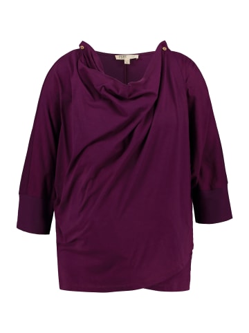 Ulla Popken Shirtjacke in maulbeere