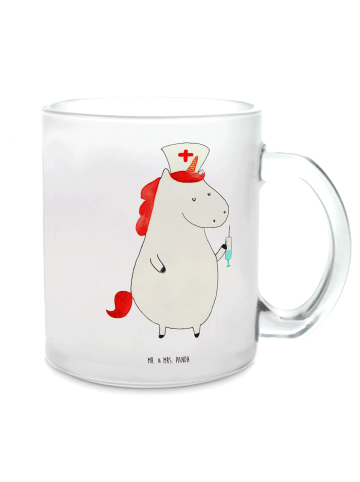 Mr. & Mrs. Panda Teetasse Einhorn Krankenschwester ohne Spruch in Transparent