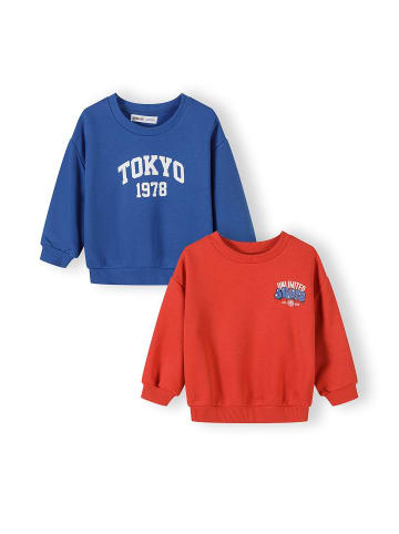 Minoti 2-er Pack Sweatshirt 29FLEECE200 in rot