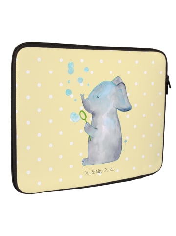 Mr. & Mrs. Panda Notebook Tasche Elefant Seifenblasen ohne Spruch in Gelb Pastell