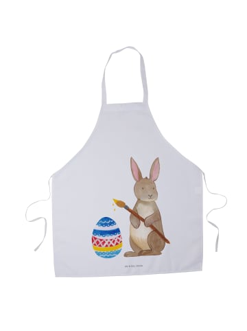 Mr. & Mrs. Panda Schürze Hase Eier Malen ohne Spruch in Weiß