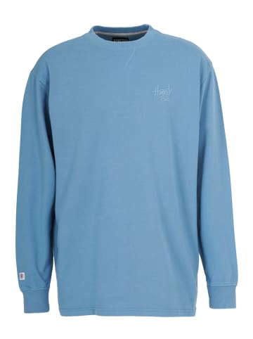 HONESTY RULES Longsleeves " French Terry Signature " in aegean-blue