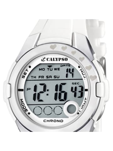 Calypso Digital-Armbanduhr Calypso Junior weiß mittel (ca. 37,3mm)