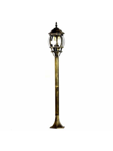 Licht-Erlebnisse Wegeleuchte (B)15.5 x (L)15.5 x (H)115.5 cm in Gold Antik