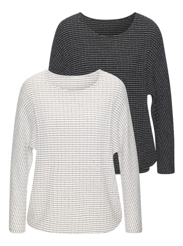 Vivance by Lascana Langarmshirt in schwarz, creme