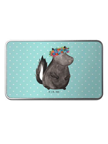 Mr. & Mrs. Panda Geschenkbox Stinktier ohne Spruch in Türkis Pastell