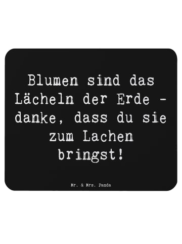 Mr. & Mrs. Panda Mauspad Spruch Florist Erde Lächeln mit Spruch in Schwarz