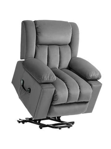 HOMCOM Fernsehsessel mit Aufstehhilfe-101L x 93B x 104H cm-Dunkelgrau