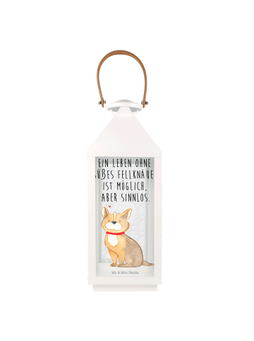 Mr. & Mrs. Panda Gartenlaterne Hund Glück mit Spruch in Transparent