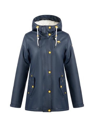 Schmuddelwedda Regenjacke Mit Teddyfutter in MARINE