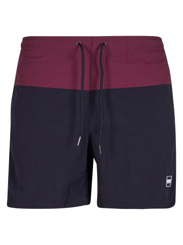 Urban Classics Badeshorts in cherry/black