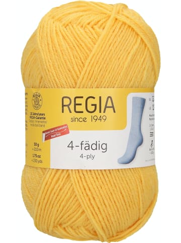 Regia Handstrickgarne 4-fädig Uni, 50g in Yellow