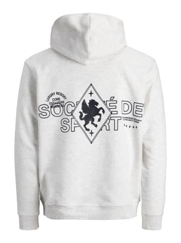 Jack & Jones Kapuzenpullover in White Melange