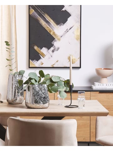 Beliani Dekovase CIRTA in Silber - (W) 20 x (H) 20 x (L) 20 cm