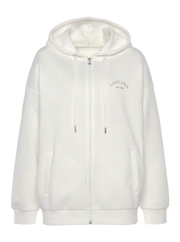 LASCANA Kapuzensweatjacke in beige