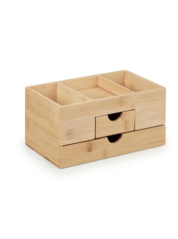 relaxdays Schreibtisch-Organizer in Natur - (B)24 x (H)12 x (T)14,5 cm