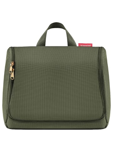 Reisenthel cosmetics toiletbag XL - Kulturbeutel 28 cm (summerstripes black) in forest gold