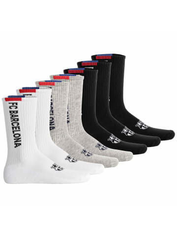FC Barcelona Socken 7er Pack in Weiß/Grau/Schwarz