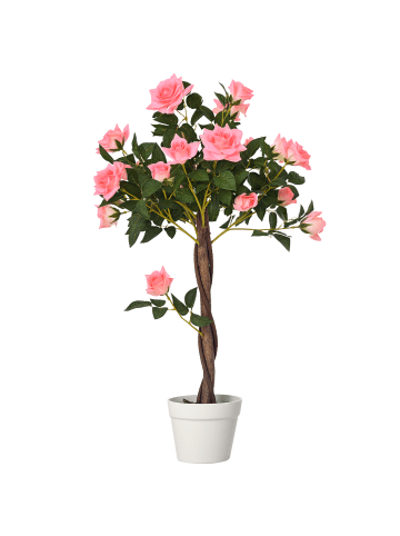 Outsunny künstliche Pflanzen in Rosa 18L x 18B x 90H cm